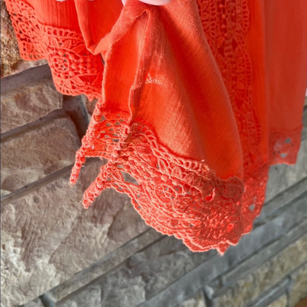 NWT La Blanca Vibrant Orange Crochet Swim Cover-Up Size Large - Picture 8 of 15
